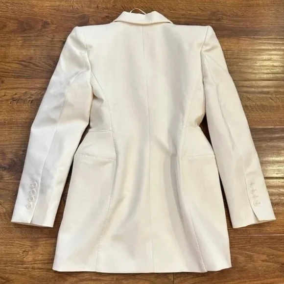 NWT Zara Woman Collection Double Breasted  Blazer With Shoulder Pads - Picture 9 of 15